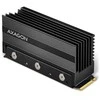 AXAGON CLR-M2XT pasyvus - M.2 SSD, 80 mm SSD, ALU korpusas, silikoninės šiluminės pagalvėlės, aukštis 20 mm