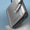 Axagon aliuminio didelės spartos USB-C 3.2 Gen 1 atminties kortelių skaitytuvas. 3 lizdai, UHS-II.