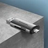 AXAGON CRE-SAC išorinis USB 3.2 Gen1 Type-C+Type-A 2 lizdų SD / Micro SD