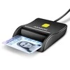 Išmaniųjų / tapatybės kortelių skaitytuvas AXAGON CRE-SM3N FlatReader su USB-A kabeliu