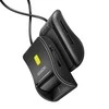 Axagon Compact stalinis USB kontaktas Smart/ID ir SD/Micro SD/SIM kortelių skaitytuvas su ilgu USB-A laidu.
