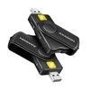 Axagon Compact Travel USB-A + USB-C kontaktas Smart / ID kortelė ir SD / Micro SD / SIM kortelių skaitytuvas.