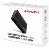 AXAGON rumbuotas aliuminio USB 3.2 Gen 1 – SATA 6G išorinė dėžutė, skirta 3,5" HDD | EE35-GTR