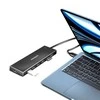 „Axagon“ septynių prievadų USB 3.2 Gen 1 šakotuvas su įkrovimo palaikymu. Jungtis išoriniam maitinimo šaltiniui. USB-A laidas 1 m.