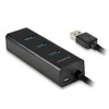 AXAGON HUE-S2BL 4x USB3.0 įkrovimo šakotuvas 1,2 m laidas, MicroUSB įkrovimas