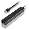 AXAGON HUE-SA7BP 7x USB3.0 ALU įkrovimo šakutė, įsk. AC Adapteris, Juodas