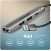 AXAGON ALU STRIP USB-A 4 prievadų šakotuvas | HUE-STA