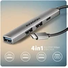 AXAGON ALU STRIP USB-C 4 prievadų šakotuvas | HUE-STC