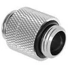 Barrow adapter, straight G1/4 inch male to G1/4 inch male, rotatable – 14mm, baltas-sidabrinis