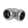 Barrow Multi-Link Adapteris 90 Degree 14mm OD to 14mm OD Hardtube – sidabrinis