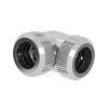 Barrow Multi-Link Adapteris 90 Degree 12mm OD to 12mm OD Hardtube – sidabrinis