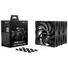 be quiet! Pure Wings 3 Fans, PWM, High-Speed – juodas, 120mm, pack of 3