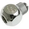 Bitspower adapteris T formos skirstytuvas G1/4 colio AG į 2x G1/4 colio IG – pasukamas, TII, blizgios sidabrinės spalvos