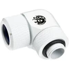 „Bitspower Advanced Multi-Link“ adapteris, 90 laipsnių G1/4 colio BSP ir 14 mm išorinio skersmens kietojo vamzdžio jungtis, pasukama.
