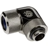 „Bitspower Advanced Multi-Link“ adapteris, 90 laipsnių G1/4 colio vidinis sriegis, 14 mm išorinio skersmens kietasis vamzdis, pasukamas.