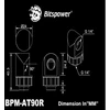 „Bitspower Artemis“ 90 laipsnių jungtis – pasukama, platinos pilka