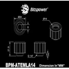 „Bitspower Artemis Advanced Multi-Link“ – 14 mm išorinis skersmuo, smėliasrove apdorotas Sidabrinis