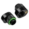 Bitspower Extension Offset – juodas, pack of 2