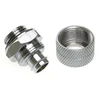 Bitspower tiesus G1/4 colio AG ant 10/8 mm – II jungtis, blizgios sidabrinės spalvos