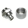 Bitspower tiesus G1/4 colio AG ant 10/8 mm – II jungtis, blizgios sidabrinės spalvos