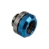 „Bitspower Multi-Link“ adapteris, jungiantis tiesų G1/4 colio vidinį sriegį su 12 mm išorinio skersmens kietu vamzdžiu, blizgus juodas