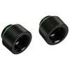 Bitspower Touchaqua Adapteris straight G1/4 inch female to G1/4 inch female – 2 pack, 10mm, juodas