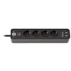 Buitinis ilgintuvas BRENNENSTUHL ECOLOR, 4 vt, 2USB, 1,4 m