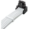 „CableMod C-Series Pro“ tiltelinis jungiamasis kabelis – A variantas, 90°, 16 kontaktų į 2 kontaktus, 8 kontaktų PCIe, baltos spalvos