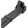 „CableMod C-Series Pro“ tiltelinis jungiamasis kabelis – B variantas, 90°, 16 kontaktų į 4 x 8 kontaktų PCIe, anglies pluošto