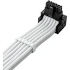 „CableMod C-Series Pro“ tiltelinis jungiamasis kabelis – B variantas, 90°, 16 kontaktų į 4 x 8 kontaktų PCIe, baltos spalvos