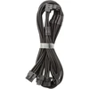 „CableMod C-Series Pro“ tiltelinis jungiamasis kabelis – A variantas, 90°, 16 kontaktų į 4 kontaktų 8 kontaktų PCIe, juodos spalvos