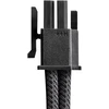 „CableMod C-Series Pro ModMesh 12V-2®“ 6 colių kabelis, 90° jungtis, skirtas „Corsair Type 5 RMx Shift“ maitinimo šaltiniams, anglies pluošto, 65 cm