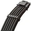 „CableMod C-Series Pro ModMesh 12V-2®“ 6 kontaktų kabelis, su apvalkalu, 16 kontaktų į 4 x 8 kontaktų, skirtas „Corsair Type 4“ ir „3“ maitinimo šaltiniams – juodos spalvos, 60 cm