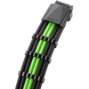 CableMod C serijos PRO ModMesh 12VHPWR kabelių rinkinys, skirtas Corsair RM, RMi, RMx (juodas lipdukas) - juodas/šviesiai žalias