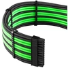 CableMod C serijos PRO ModMesh 12VHPWR kabelių rinkinys, skirtas Corsair RM, RMi, RMx (juodas lipdukas) - juodas/šviesiai žalias