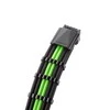 CableMod C-Series PRO ModMesh 12VHPWR Cable Kit for Corsair RM, RMi, RMx (Juodas Label) – juodos spalvos/žalios spalvos