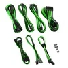 CableMod C-Series PRO ModMesh 12VHPWR Cable Kit for Corsair RM, RMi, RMx (Juodas Label) – juodos spalvos/žalios spalvos