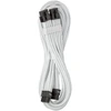 „CableMod C-Series Pro ModMesh Bridged“ jungiamasis kabelis – 8+8 kontaktų PCIe, baltos spalvos, 60 cm