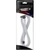 „CableMod C-Series Pro ModMesh Sleeved 12V-2×6“ 12VHPWR StealthSense PCIe kabelis, skirtas „Corsair Type 5 RMx SHIFT“ (16 kontaktų į 90° 16 kontaktų, 65 cm) – baltos spalvos