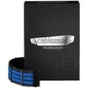 CableMod C-Series Pro ModMesh Sleeved 12V-2×6 12VHPWR Dual StealthSense Cable Kit for Corsair RMi, RMx (Juodas Label) – juodos spalvos/mėlynos spalvos
