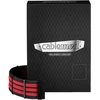 CableMod C-Series Pro ModMesh Sleeved 12V-2×6 12VHPWR Dual StealthSense Cable Kit for Corsair RMi, RMx (Juodas Label) – juodos spalvos/raudonos spalvos