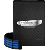 CableMod C-Series Pro ModMesh Sleeved 12V-2×6 12VHPWR Dual StealthSense Cable Kit for Corsair RMi, RMx (Juodas Label) – juodos spalvos/mėlynos spalvos