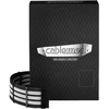 CableMod C-Series Pro ModMesh Sleeved 12V-2×6 12VHPWR Dual StealthSense Cable Kit for Corsair RMi, RMx (Juodas Label) – juodos spalvos/baltos spalvos