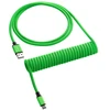 Klaviatūra CableMod Classic Coiled Cable susuktas klaviatūros laidas USB-C į USB Type A, Viper Žalias – 150cm