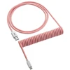 Klaviatūra CableMod Classic Coiled Cable susuktas klaviatūros laidas USB-C į USB Type A, Orangesicle – 150cm