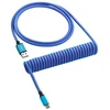Klaviatūra CableMod Classic Coiled Cable susuktas klaviatūros laidas USB-C į USB Type A, Galaxy Mėlyna – 150cm