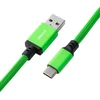 Klaviatūra CableMod Classic Coiled Cable susuktas klaviatūros laidas USB-C į USB Type A, Viper Žalias – 150cm