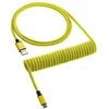 Klaviatūra CableMod Classic Coiled Cable susuktas klaviatūros laidas USB-C į USB Type A, Dominator Geltona – 150cm