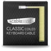 Klaviatūra CableMod Classic Coiled Cable susuktas klaviatūros laidas USB-C į USB Type A, Lemon Ice – 150cm