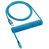 Klaviatūra CableMod Classic Coiled Cable susuktas klaviatūros laidas USB-C į USB Type A, Specturm Mėlyna – 150cm
